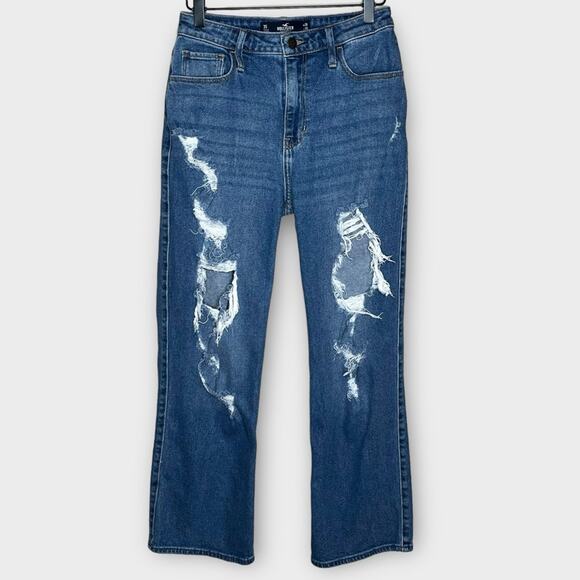 HOLLISTER ultra high rise dad jean size 26 short (3) distressed - Picture 2 of 5